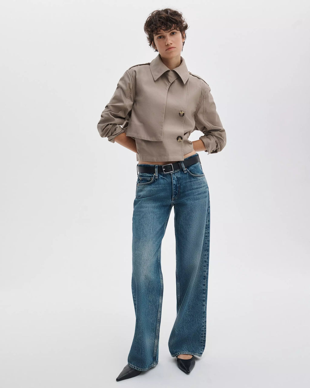 Rag & Bone Saige Low Rise Straight in Echo