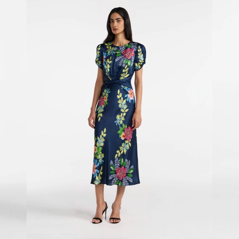 Saloni Gwen C Dress - Hosta Trellis