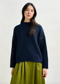 Essentiel Antwerp Indsay Embellished Knit in Black Iris