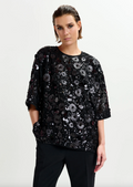 Essentiel Antwerp Isparkle Sequin Top in Black