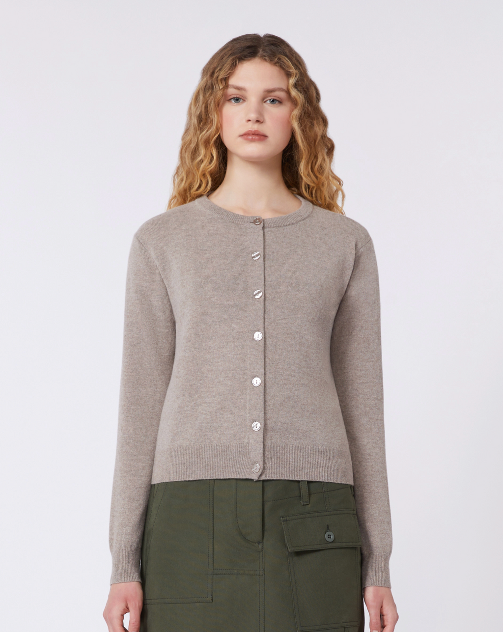 Weekend Maxmara Nebbia Cardigan in Turtledove