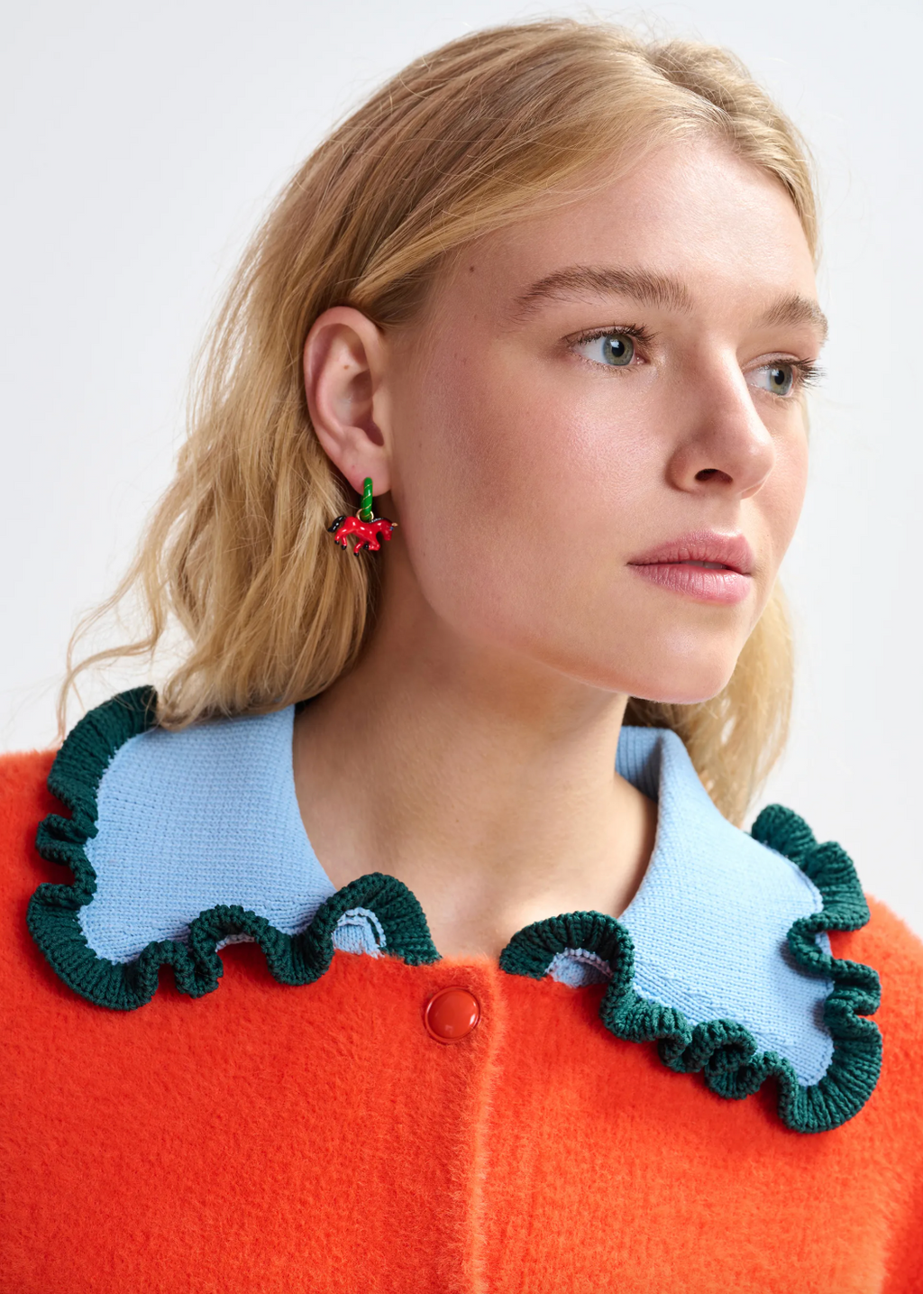 Essenitel Antwerp Jardener Knit Cardi in Nectarine