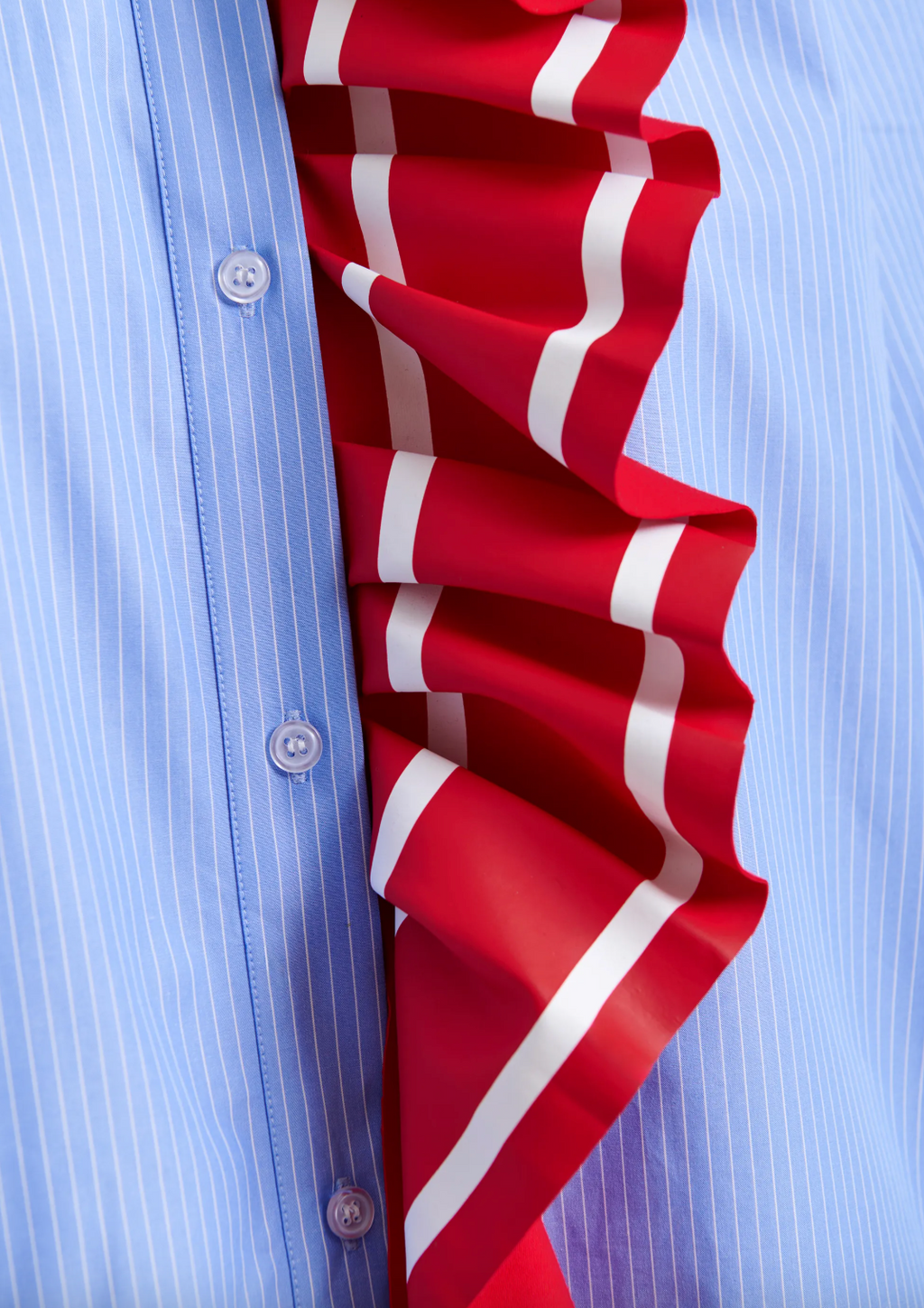 Essentiel Antwerp Juf Ribbon Shirt in Bright Sky