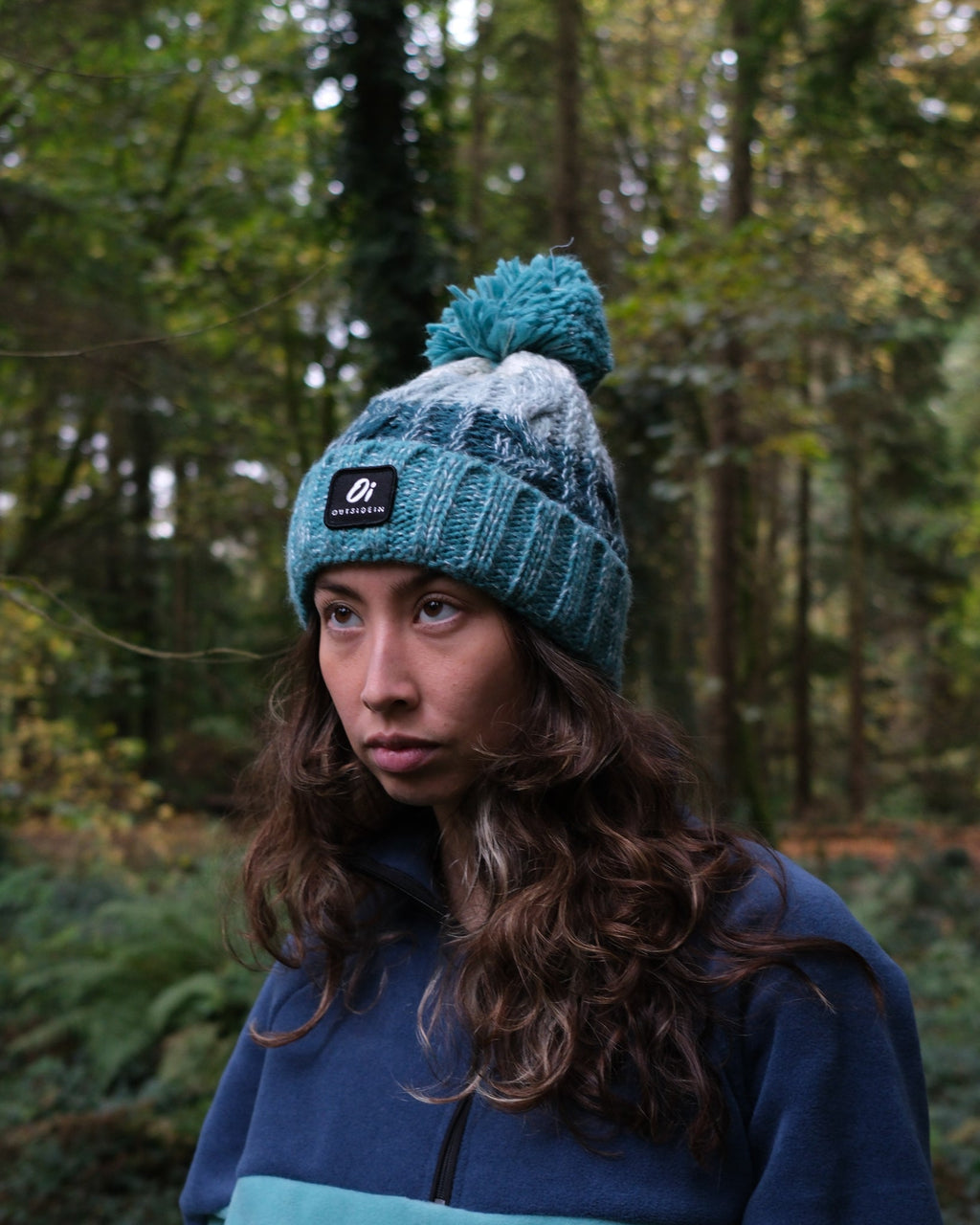 Outside In Pom Pom Hat | Sea Foam