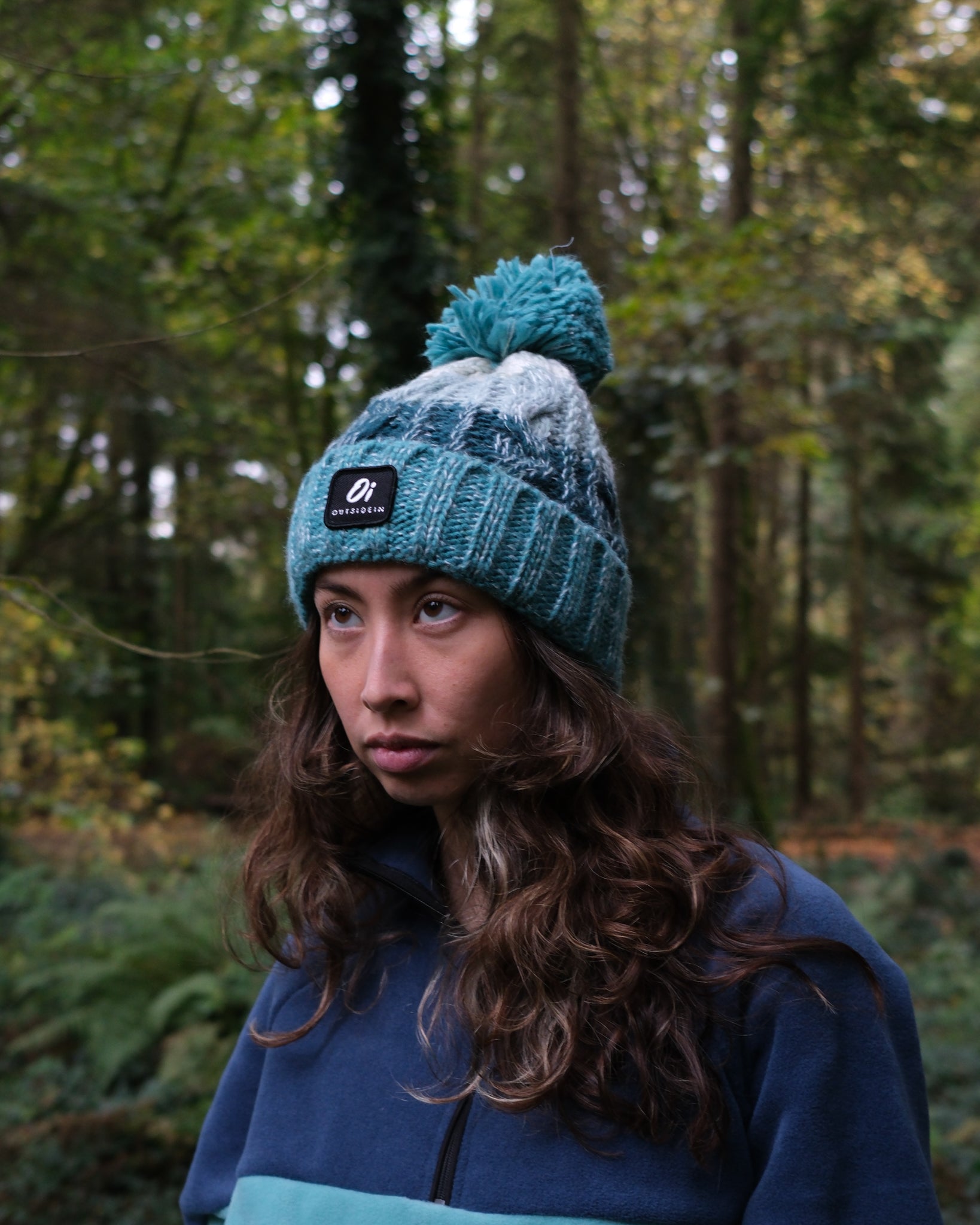 Outside In Pom Pom Hat | Sea Foam