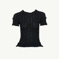 Sea NY Alberta Pearl Knit Tee - Black