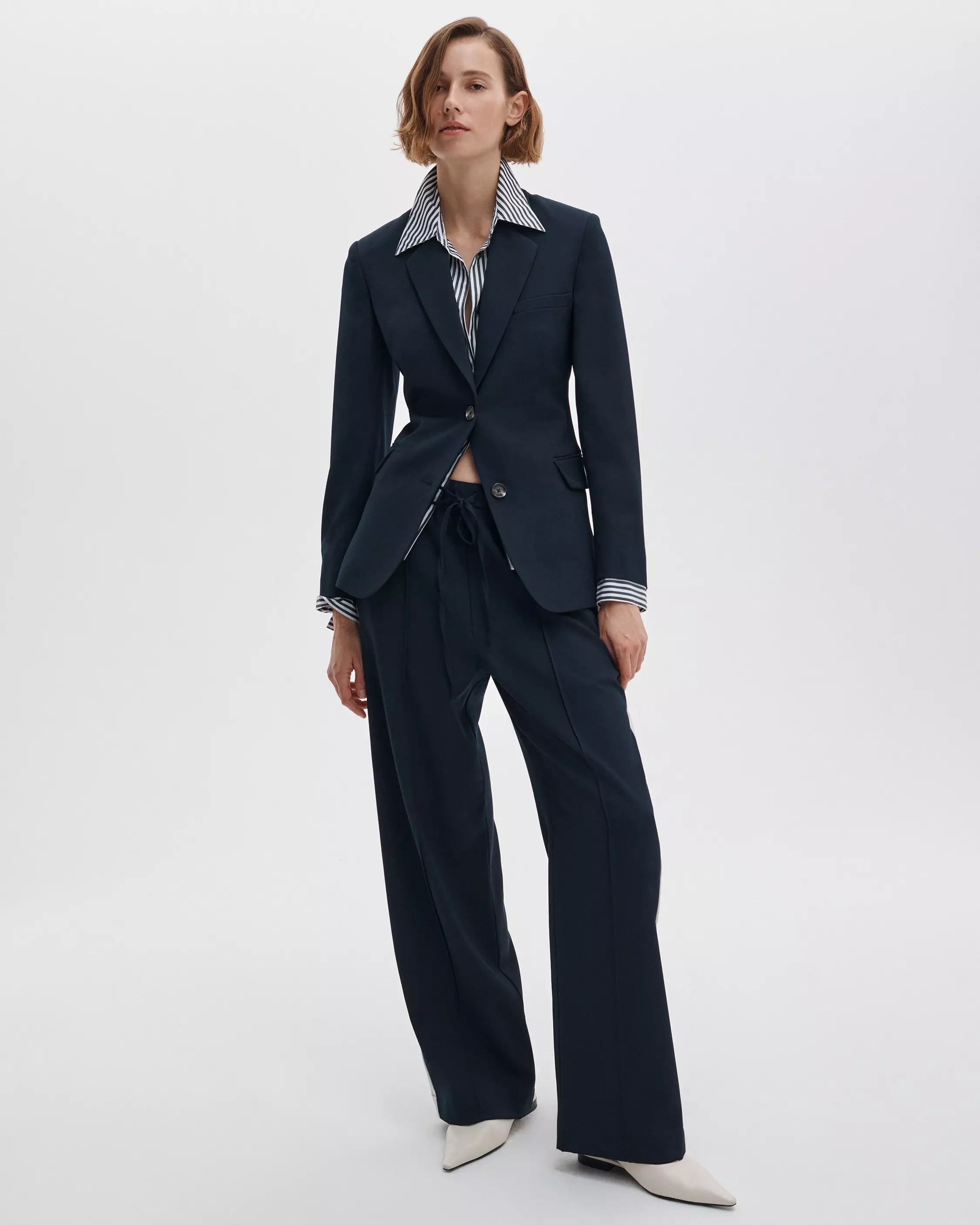 Rag & Bone Siena Wool Side Stripe Pant in Salute