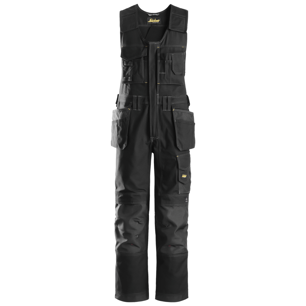 Snickers 0214 Craftsmen One-Piece Holster Pocket Trousers, Canvas+ Black / 31" Waist - 35" Leg - Snickers Size 146