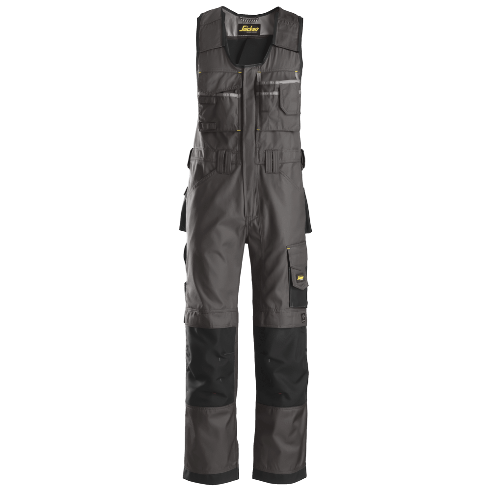 Snickers 0312 Craftsmen One-Piece Trousers, DuraTwill Muted Black - Muted Black / 30\" Waist - 30\" Leg - Snickers Size 084