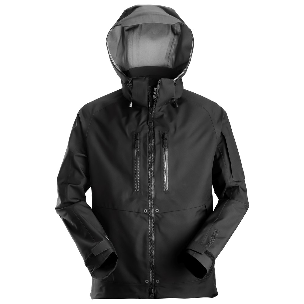 Snickers 1980 FlexiWork, Waterproof GORE-TEX Shell Jacket Black Large