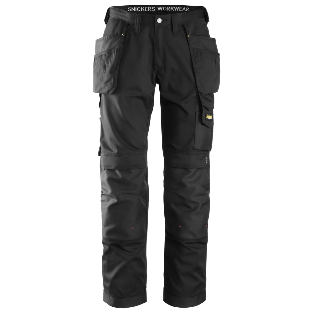 Snickers 3211 Craftsmen Holster Pocket Trousers, CoolTwill Black, Waist 30" Leg 32"-Snickers 44