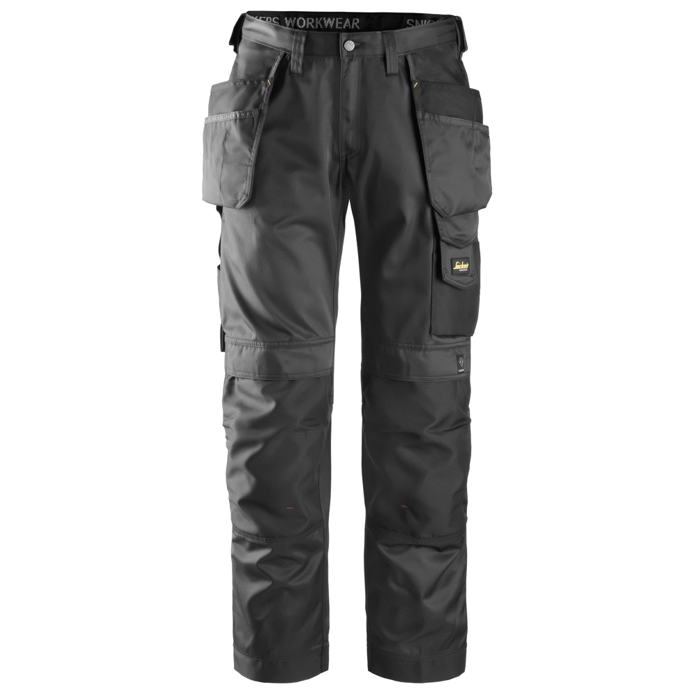 Snickers 3212 Craftsmen Holster Pocket Trousers, DuraTwill Black, Waist 33" Leg 37"-Snickers 248