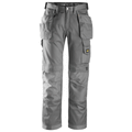 Snickers 3212 Craftsmen Holster Pocket Trousers, DuraTwill Grey / Waist 38"- Leg 35"- Snickers Size: 154