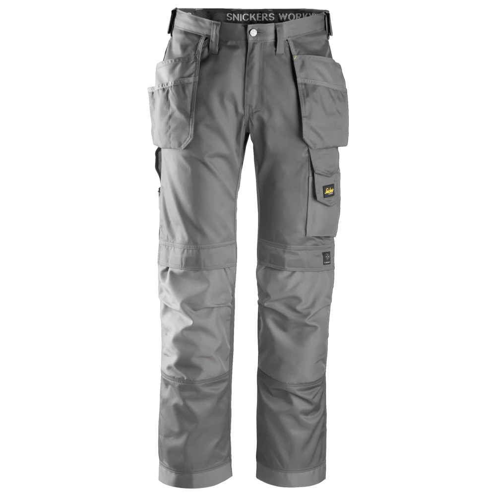 Snickers 3212 Craftsmen Holster Pocket Trousers, DuraTwill Grey / Waist 38"- Leg 35"- Snickers Size: 154
