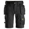 Snickers 6141 AllroundWork Stretch Shorts Holster Pockets Black / Size 64 - Waist Size 50"