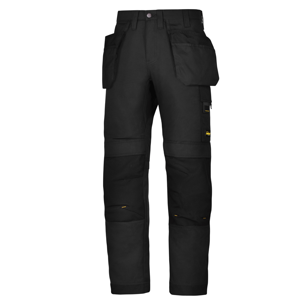 Snickers 6201 AllroundWork, Work Trousers Holster Pockets Black / 31" Waist - 30" Leg