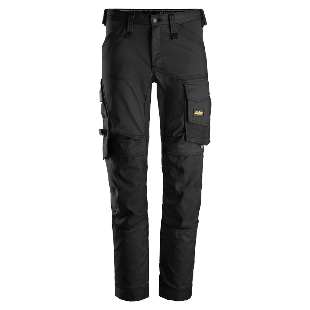 Snickers 6341 AllroundWork Stretch Kneepad Trousers Black / 92 (31" Waist, 30" Leg)