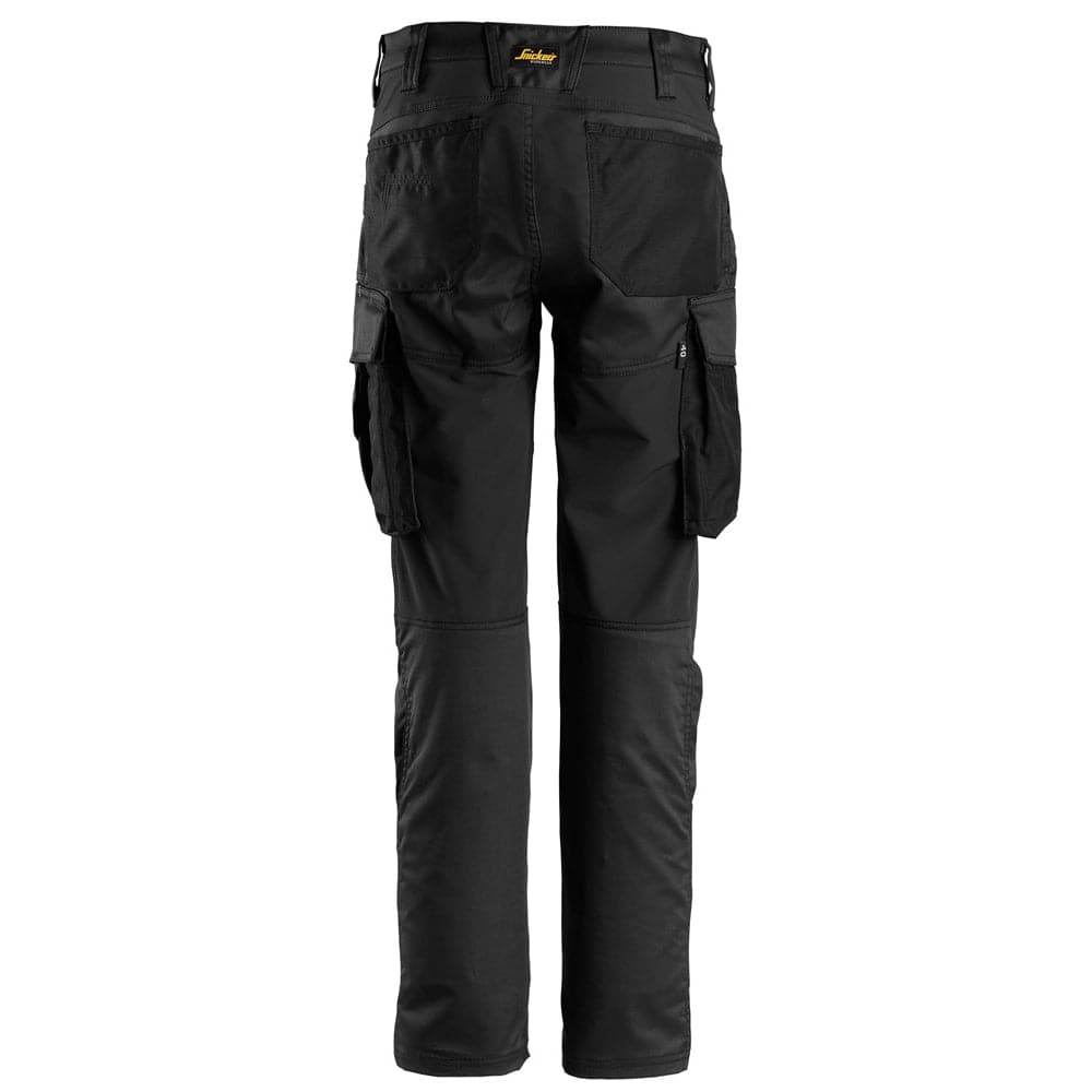 Snickers 6703  AllroundWork, Women’s Stretch Trousers without Knee Pockets Black / 31" Waist - 31" Leg