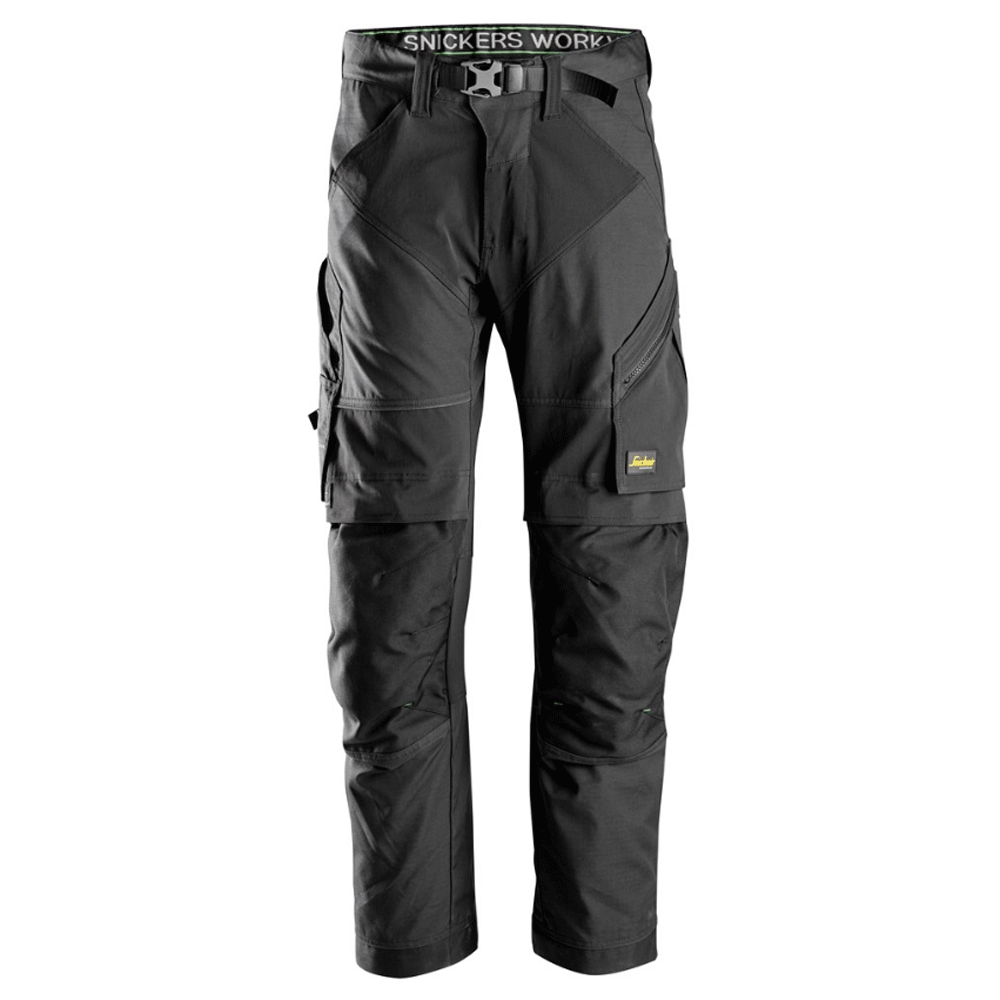 Snickers 6903 FlexiWork Stretch Kneepad Work Trousers Black, 47" Waist 32" Leg-Snickers 62