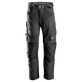 Snickers 6903 FlexiWork Stretch Kneepad Work Trousers Black, 47" Waist 32" Leg-Snickers 62