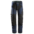 Snickers 6903 FlexiWork Stretch Kneepad Work Trousers Navy Blue, 36" Waist 32" Leg-Snickers 52