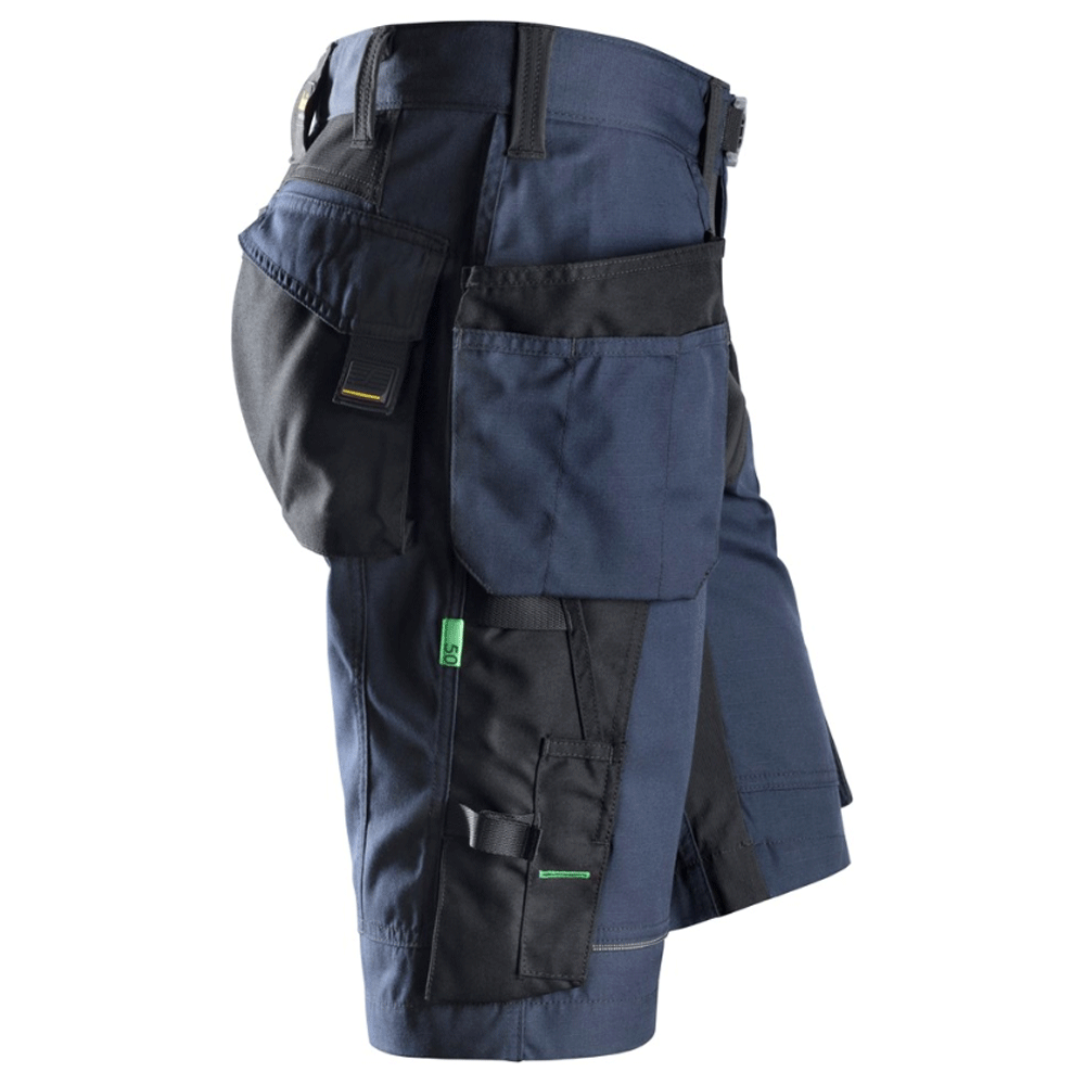 Snickers 6904 FlexiWork Holster Pocket Work Shorts Navy Blue / Black / Waist Size 36" / Snickers Size: 52