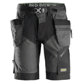 Snickers 6904 FlexiWork Holster Pocket Work Shorts Steel Grey / Black / Waist Size 36" / Snickers Size: 52