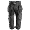 Snickers 6905 FlexiWork Holster Pocket Pirate Work Trousers Black, 39" Waist Short Leg-Snickers 112