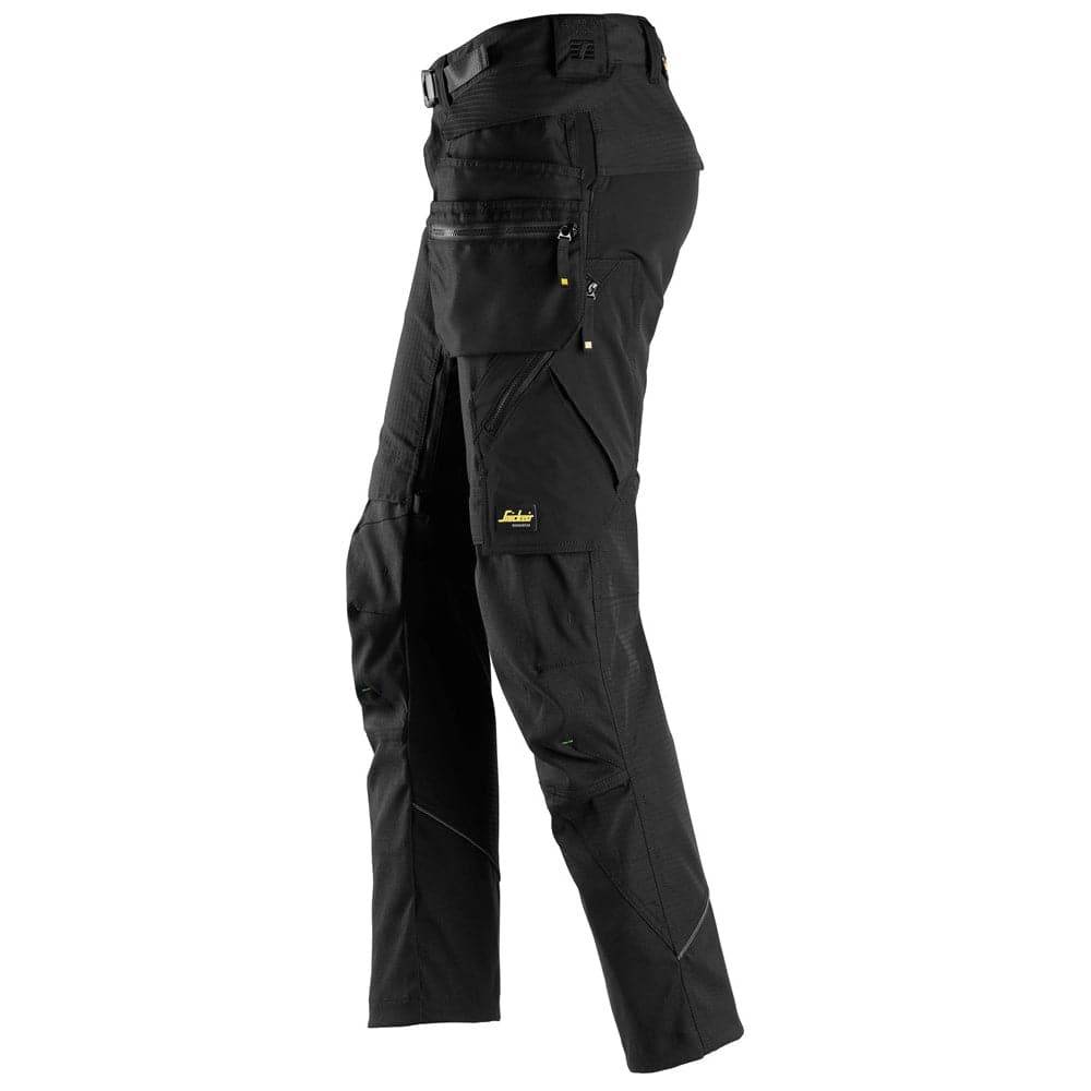 Snickers 6972  FlexiWork, Work Trousers+ Detachable Holster Pockets Black / 36" Waist - 32" Leg