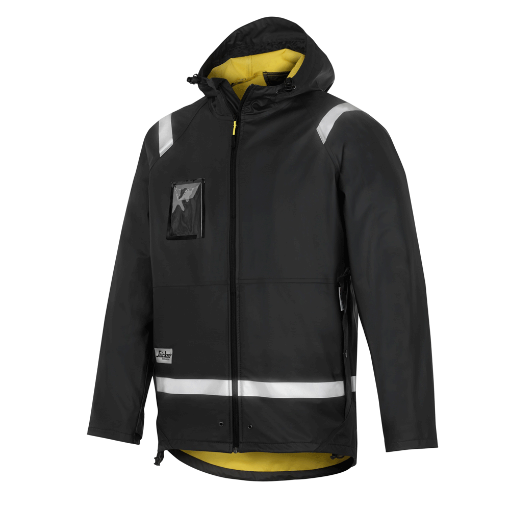 Snickers 8200 PU Rain Jacket Black / Large