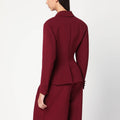 Burgundy single-breasted jacket