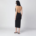 Black Annie hooded midi dress