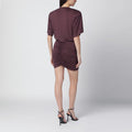 Aubergine-coloured Lennox mini dress