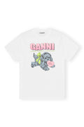 Ganni Basic Cotton Jersey Neon Puppy  T-shirt