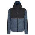 Regatta TRF624 Heist Hybrid Hooded Jacket Blue Wing Marl/Black Medium