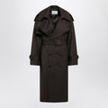 Dursley brown wool-blend trench coat