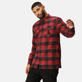 Regatta TRS216 Shelford Padded Check Shirt Jacket Red Check XL