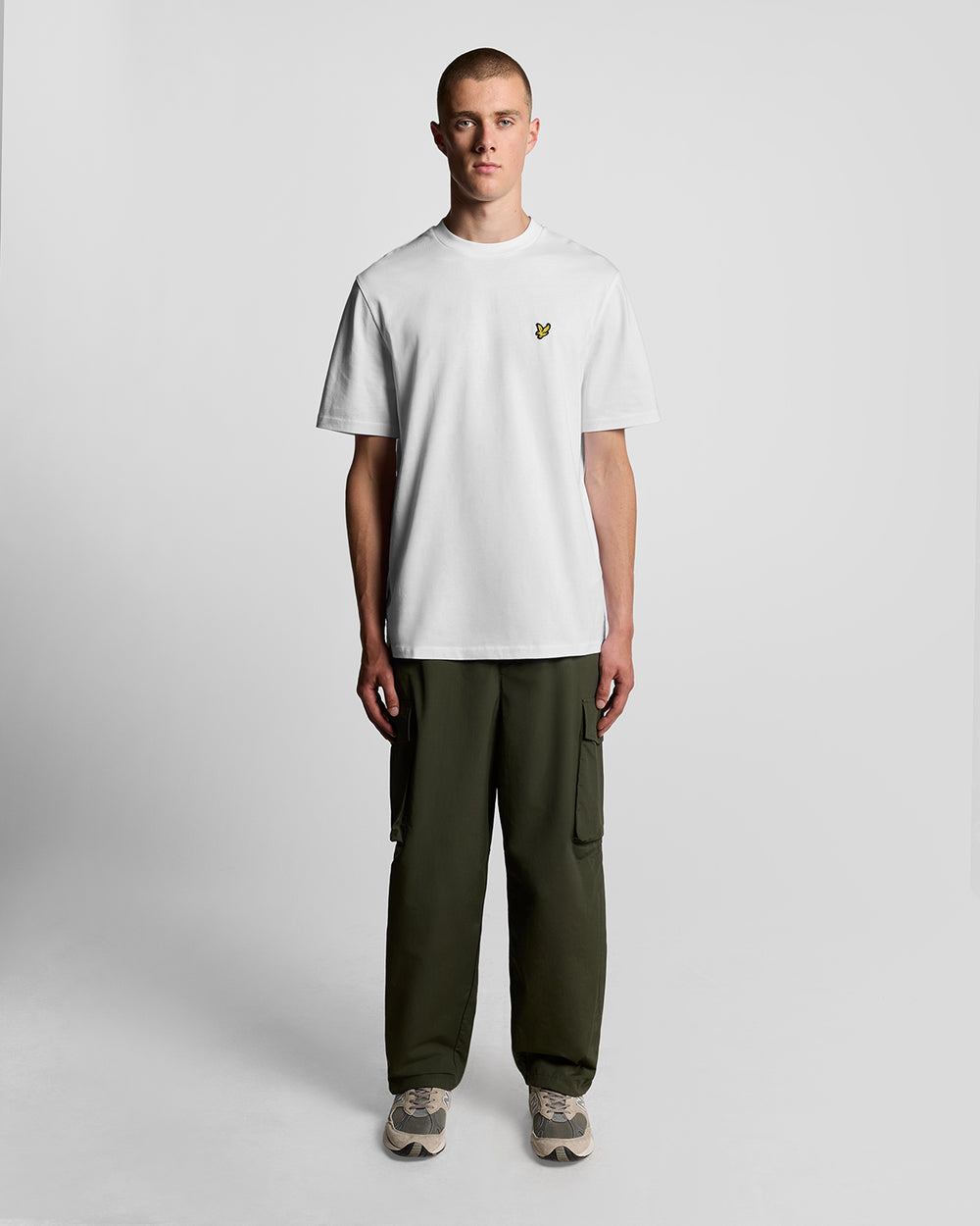 Lyle & Scott Mens Oversized Cotton Crew Neck T-Shirt | White