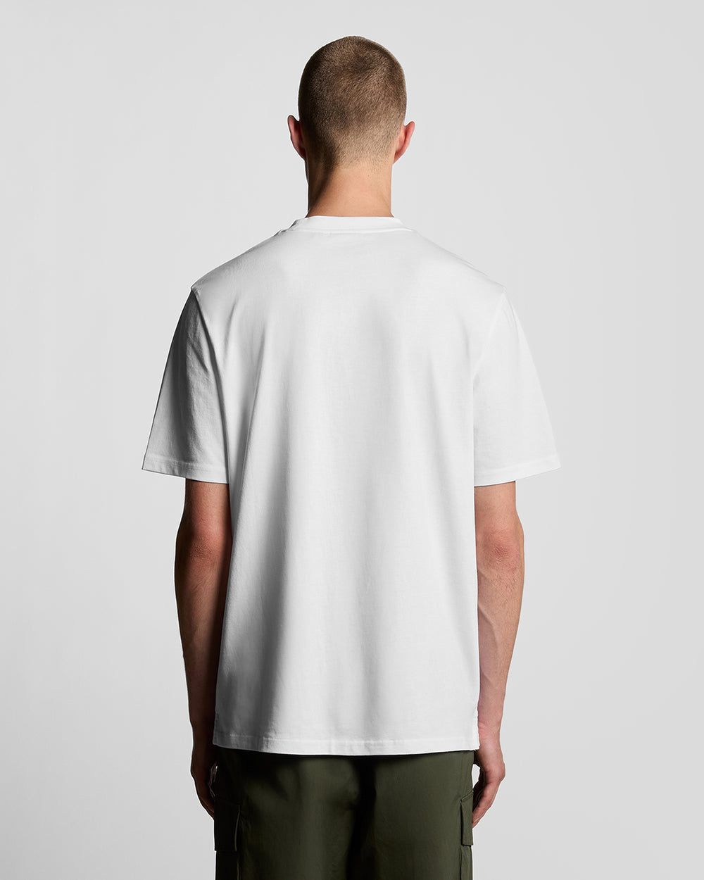 Lyle & Scott Mens Oversized Cotton Crew Neck T-Shirt | White