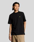 Lyle & Scott Mens Oversized Cotton Crew Neck T-Shirt | Jet Black