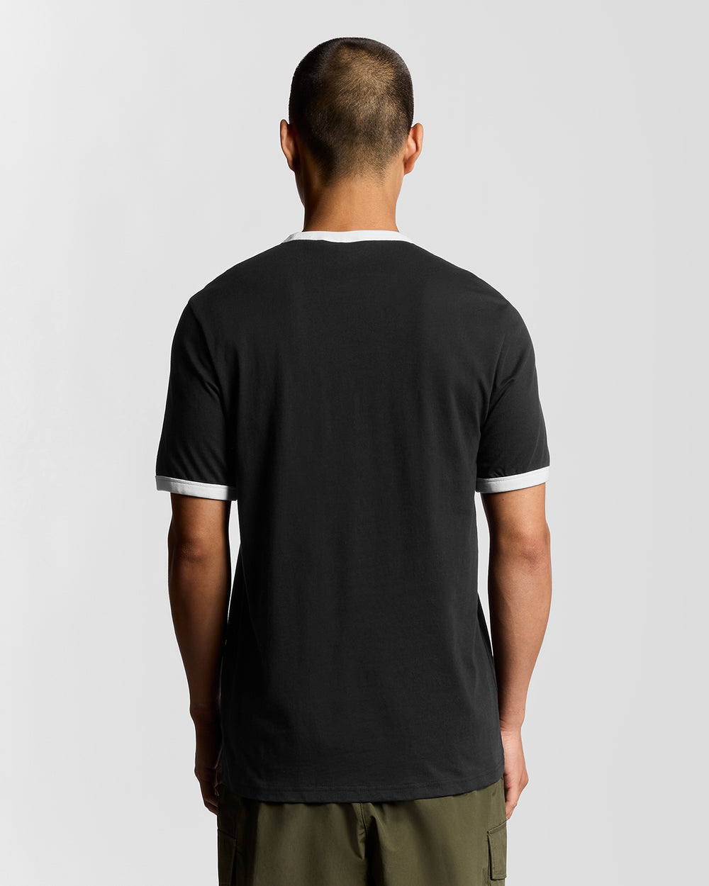 Lyle & Scott Mens Ringer T-Shirt | Jet Black White