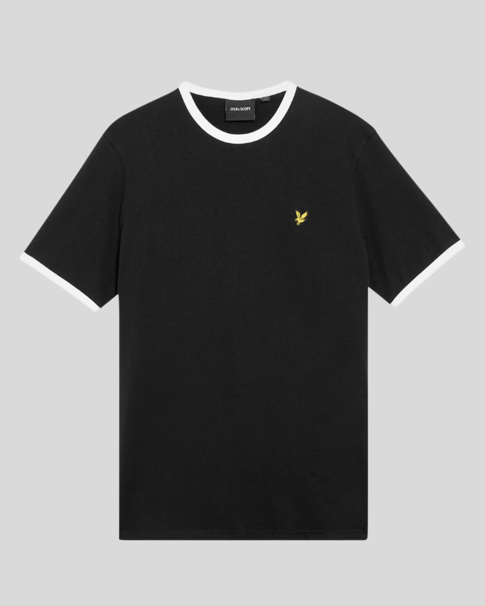 Lyle & Scott Mens Ringer T-Shirt | Jet Black White