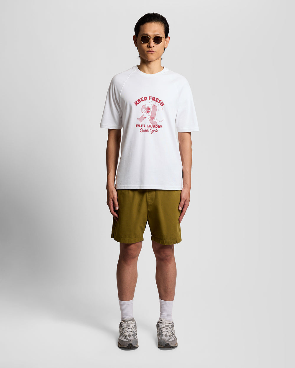 Lyle & Scott Mens Keep Fresh Chest Graphic T-Shirt | White