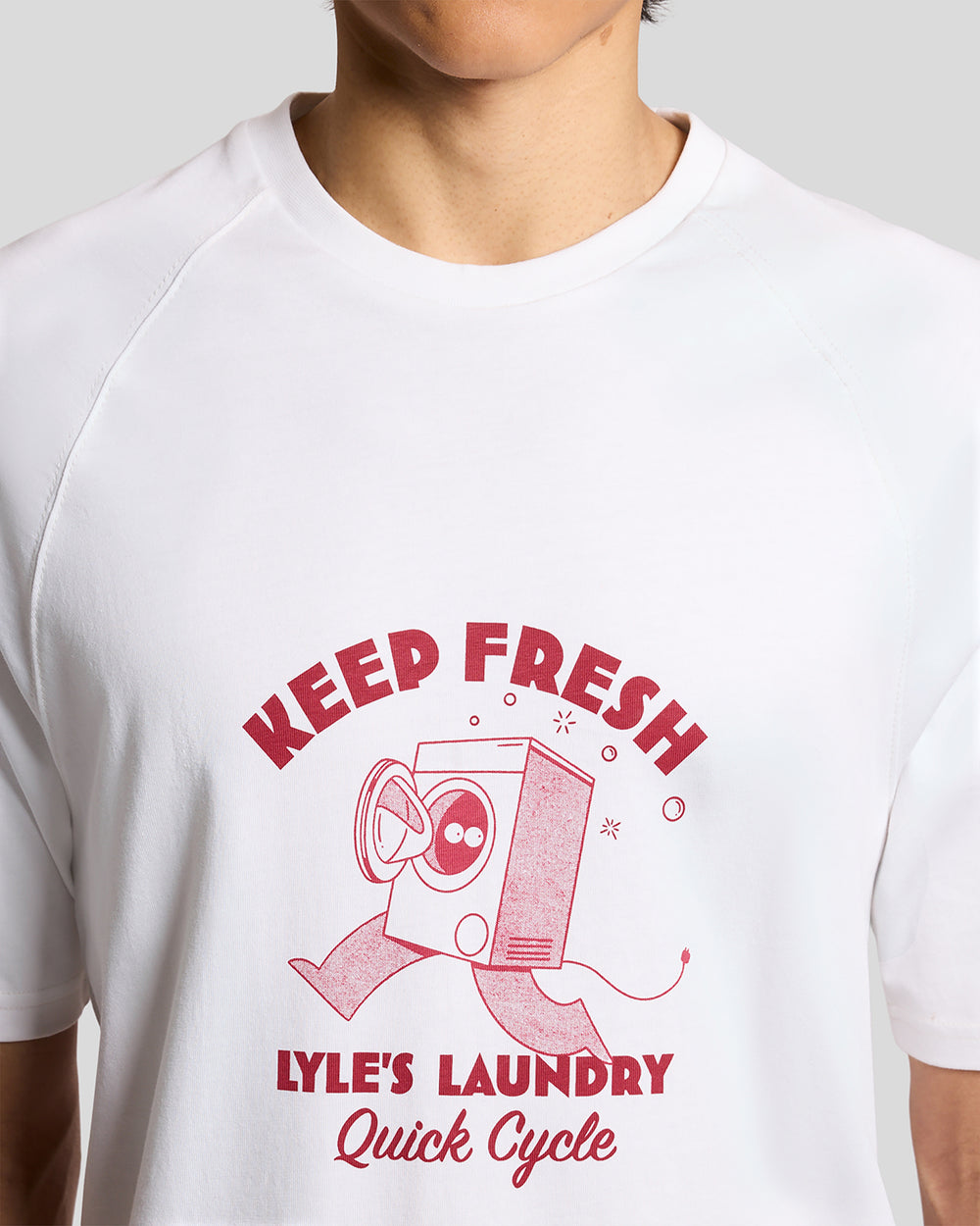 Lyle & Scott Mens Keep Fresh Chest Graphic T-Shirt | White