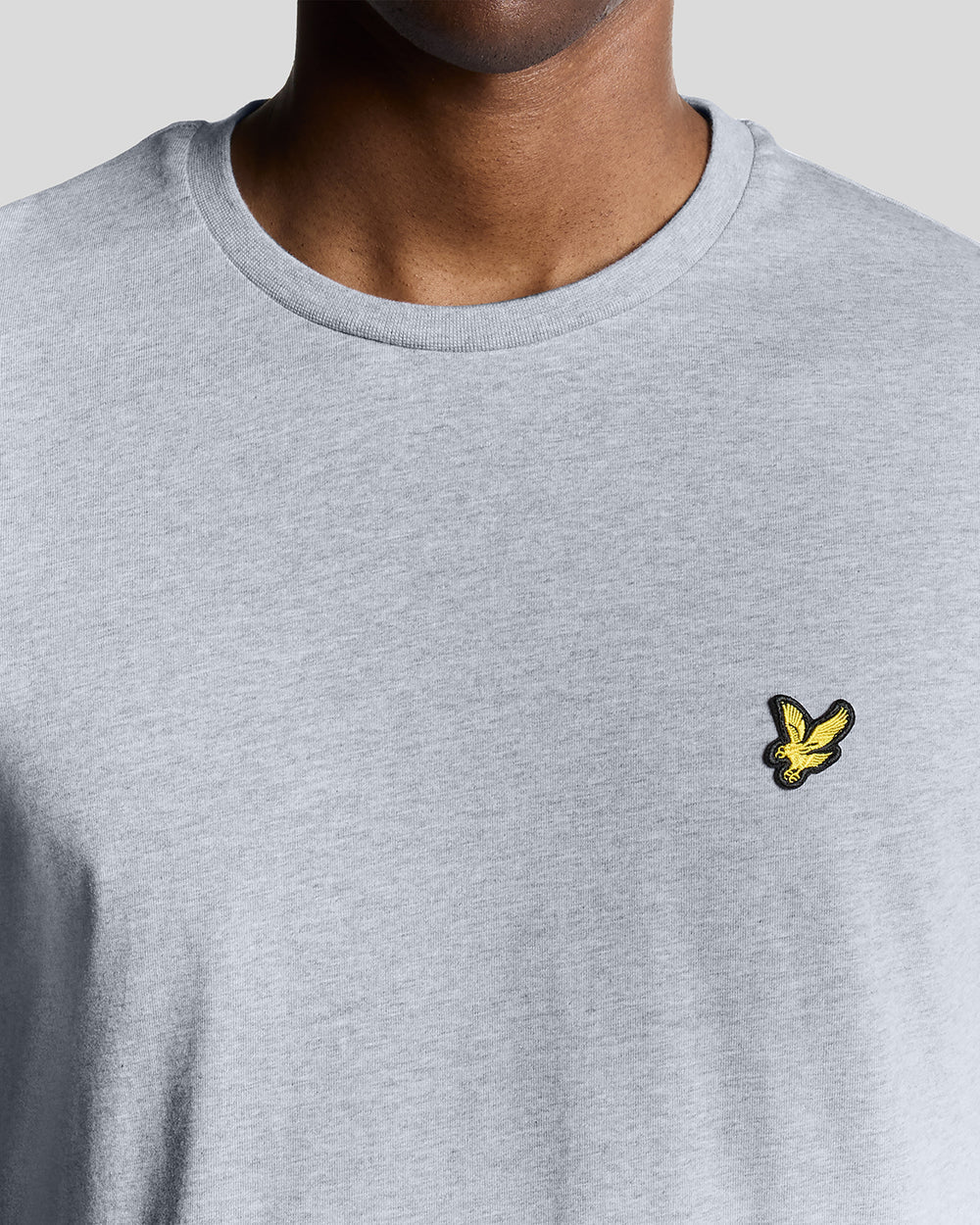 Lyle & Scott Mens Cotton Crew Neck T-Shirt | Light Grey Marl