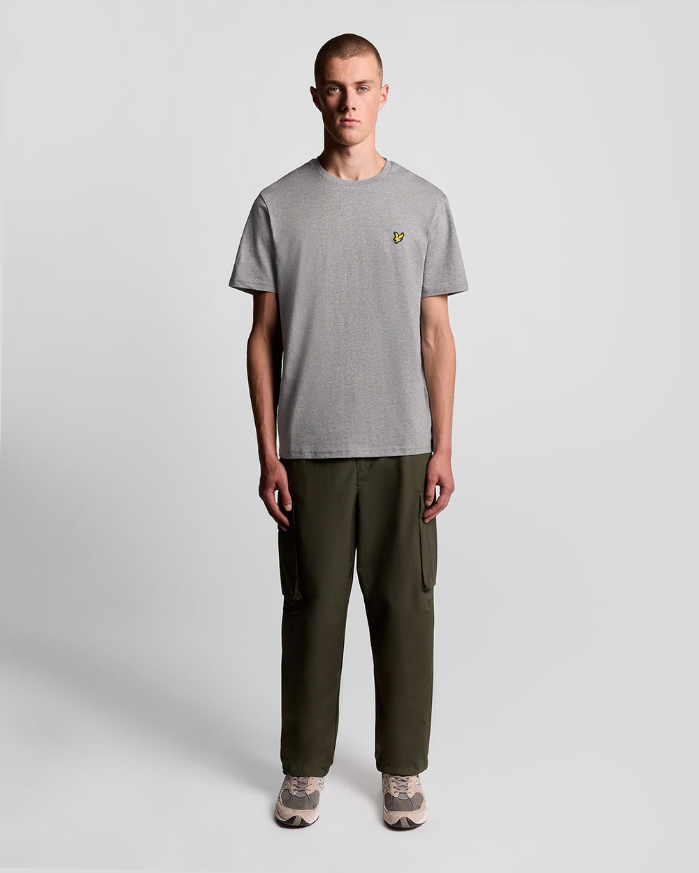 Lyle & Scott Mens Cotton Crew Neck T-Shirt | Mid Grey Marl