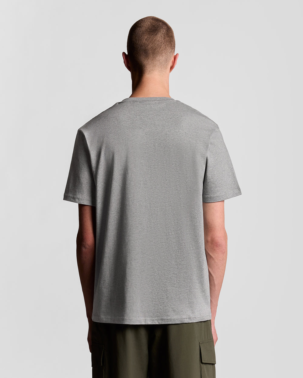 Lyle & Scott Mens Cotton Crew Neck T-Shirt | Mid Grey Marl