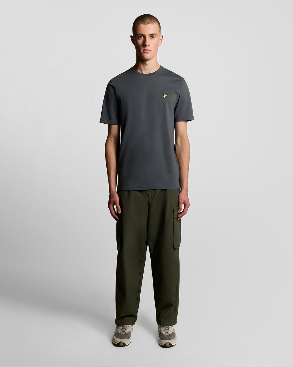 Lyle & Scott Mens Cotton Crew Neck T-Shirt | Gunmetal