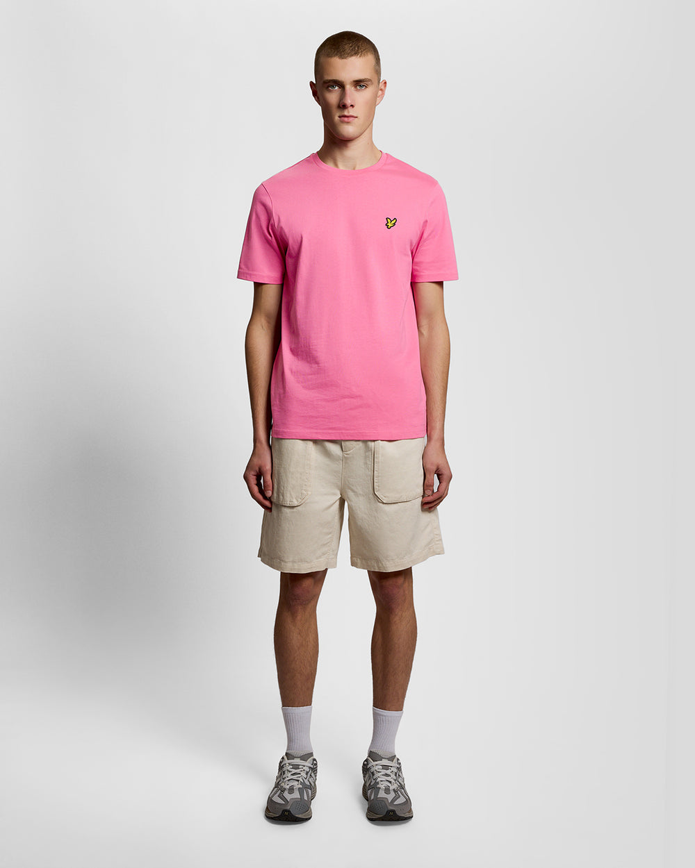 Lyle & Scott Mens Cotton Crew Neck T-Shirt | Hot Pink