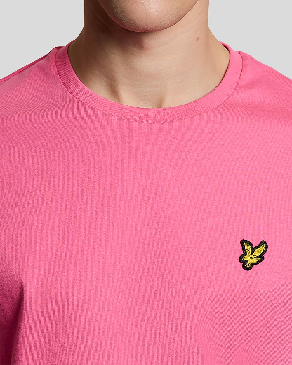 Lyle & Scott Mens Cotton Crew Neck T-Shirt | Hot Pink
